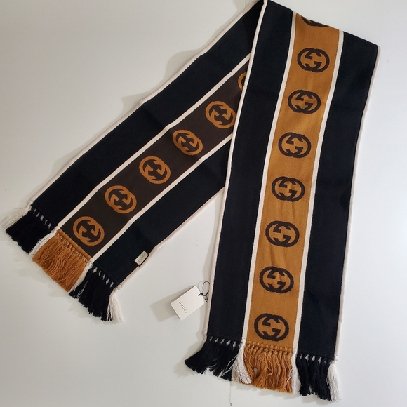 GUCCI GG Scarf Stripe 180cm x 35cm Men-Women Unisex - Picture 1 of 8